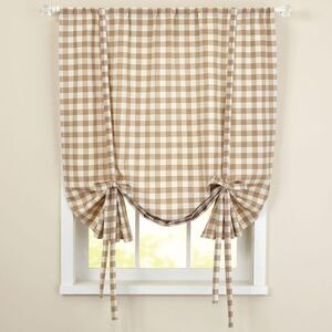 Sweet Home Collection Panel Treatment Kitchen Window Curtain Shade, 63", Taupe